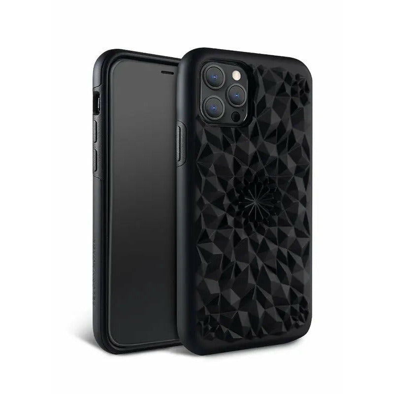 Matte Black Kaleidoscope iPhone Case-0