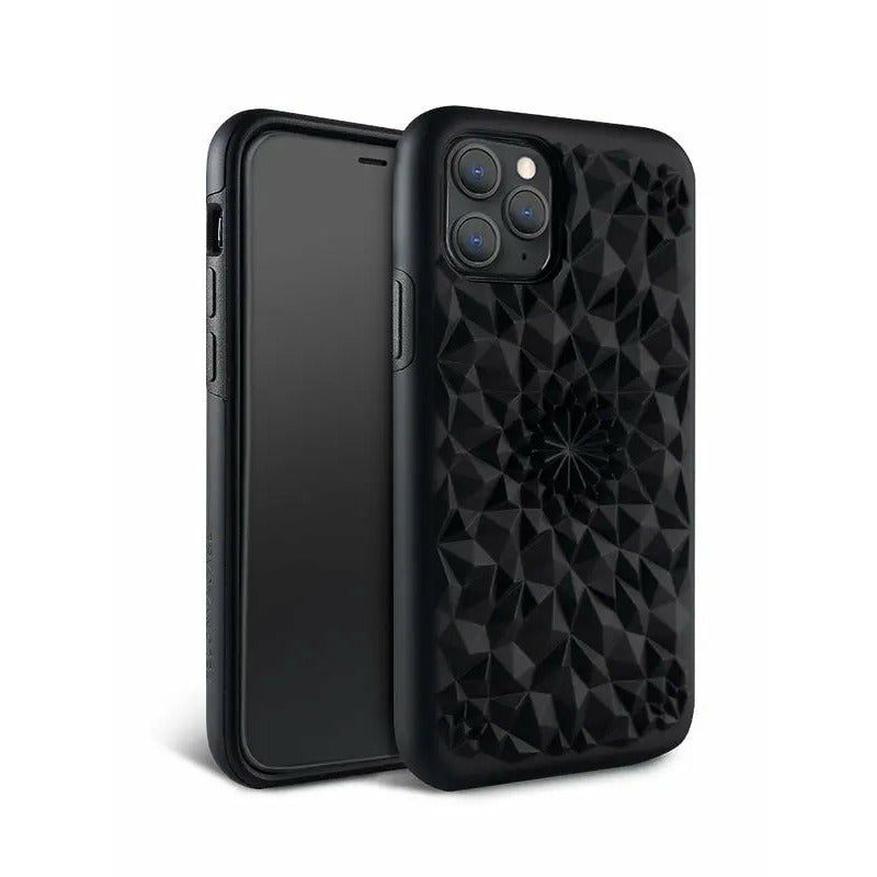 Matte Black Kaleidoscope iPhone Case-1